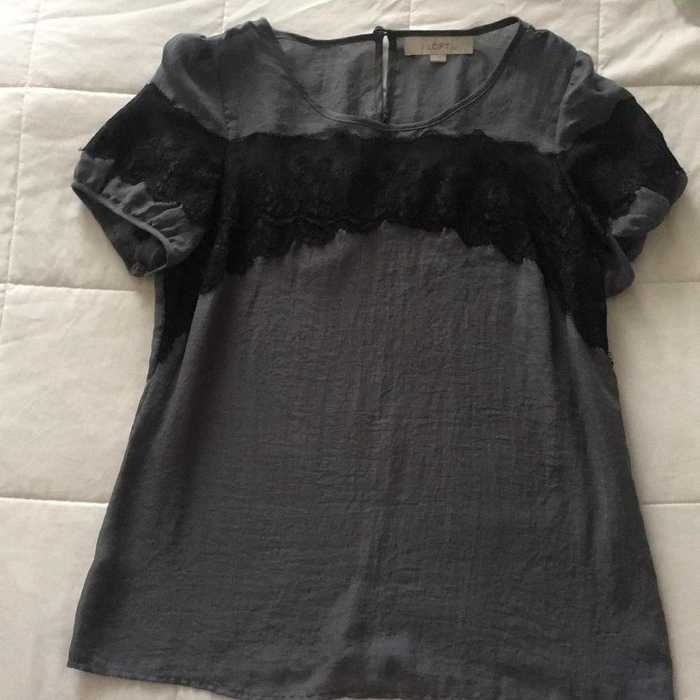 Loft Gray Blouse - image 1